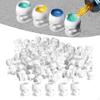 200 Pieces Ink Cups Makeup Pigment Holder with Base for Studio Grafting Eyelashes