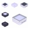 Packaging Transparent Rhinestone Jar Box Flip Lid Acrylic Crystal Display Case White Black Gemstone Holder Organizer
