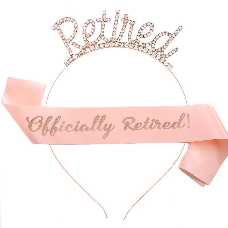 European and American Fashion Retirement Party Headband and Waist Belt Set