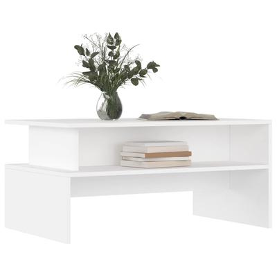 White Coffee Table 90 X 55 X 42.5 Cm Particleboard