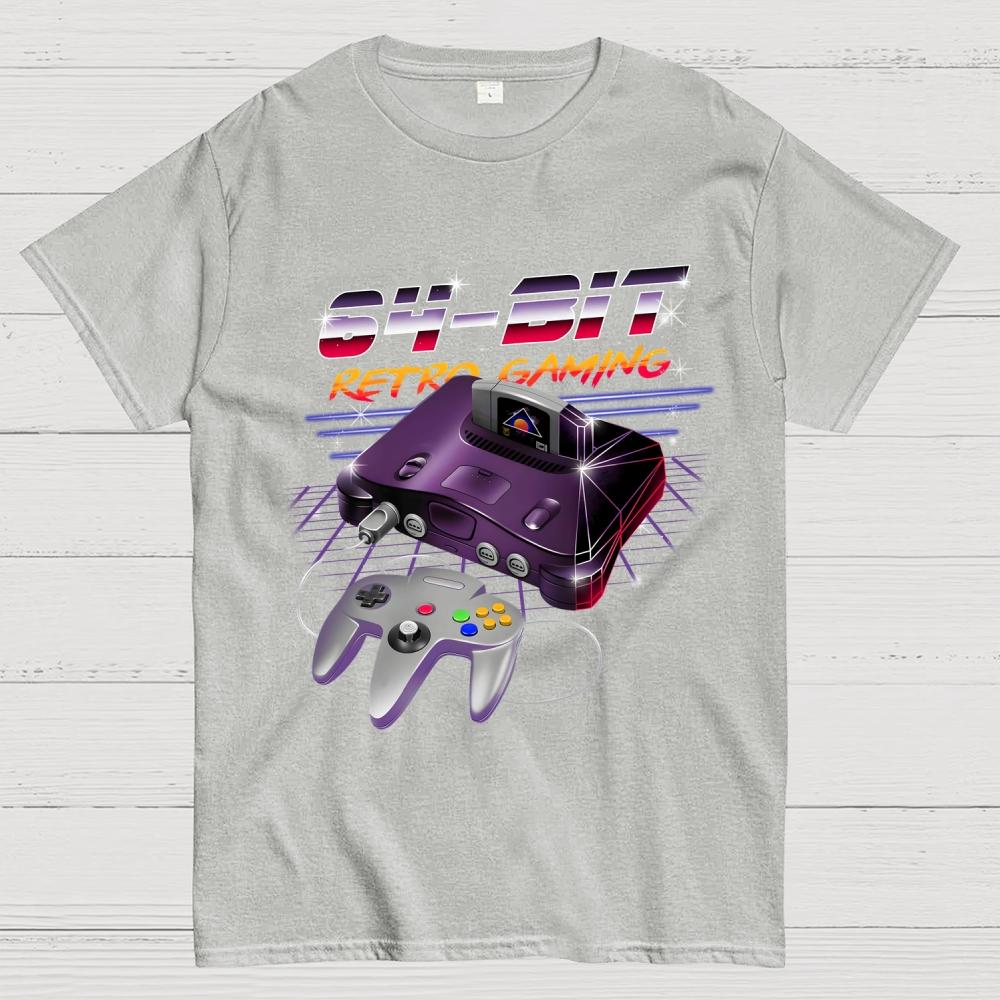 64-Bit Retro Gaming Cotton Summer Casual Cool Loose T-Shirt