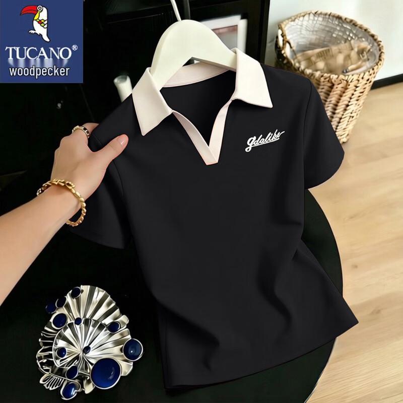 TUCANO Women's Short Sleeve Lapel Polo Quick-Dry Top