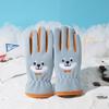 Children's Warm Gloves for Autumn and Winter  Five Fingered Fleece for Cold Protection Cute Cartoon  Student Outdoor Snow Play Ollie Fleece Gloves