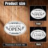 Oval Shaped Welcome Plaque Wooden Open Closed Sign, Double-Sided Hanging Door Sign with Vintage Indoor Store Front Display Frame, Waterproof
