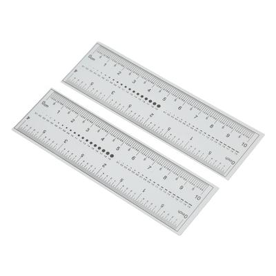 10PCS Fake Nails Measuring Ruler Professional Portable Transparent Nail Art PVC Soft Ruler for Nail Measuring Tool