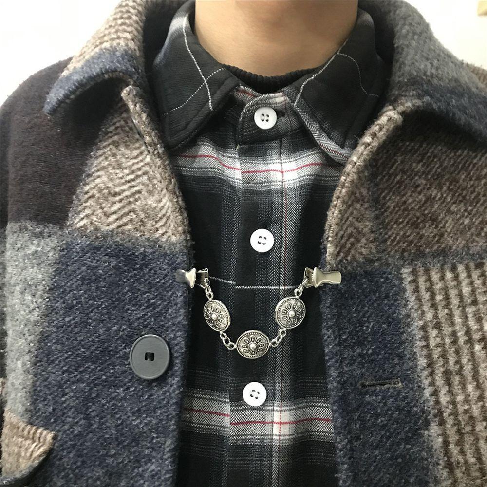Fashion Zinc Zinc Alloy Material Retro Cardigan Clamps Clothing Clip Clamps for Fabric Fasteners for Clothes