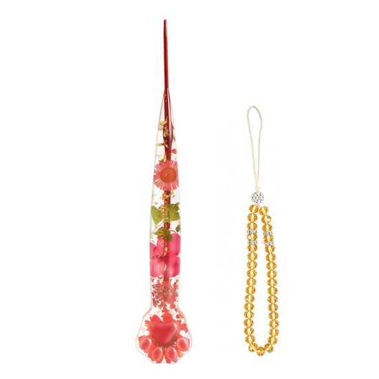 Floral Resin Crochet Hook Dried Flower Clear Handle Crochet Hook 1 Pc