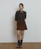 DEPOUND Check V-Neck Tie Blouse [Brown]