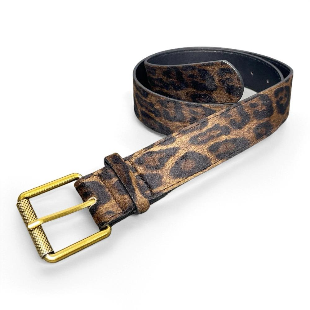 

Fashionable Leopard Print Belts for Women 100cm Retro Color Wide PU Versatile Belts 100cm цветной печати леопарда
