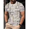Camouflage Print Super Stretch 3D Printed T-shirt Men's Summer O Neck Loose Casual Tops Breathable Men's Short Sleeved T-shirt