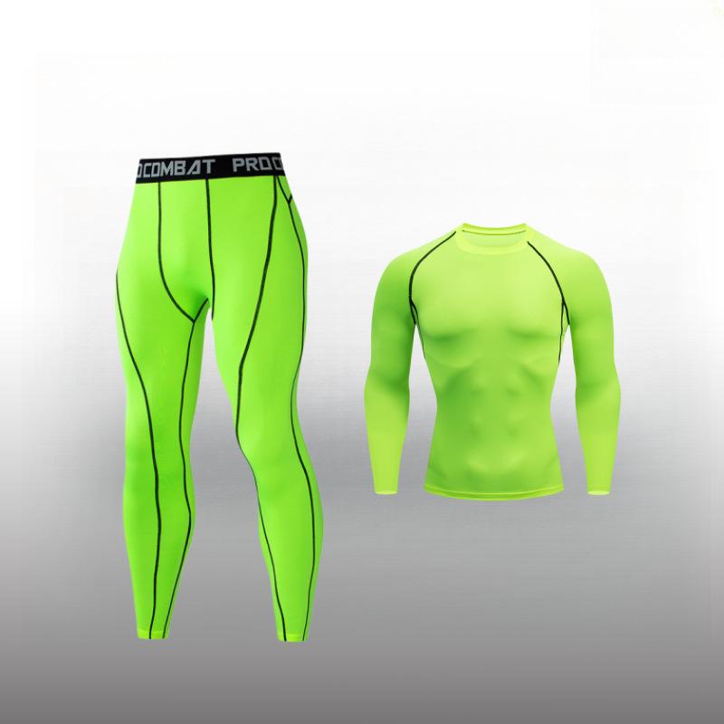 Men's Cross-Border Fitness Compression Set: Tight Base Layer for Sports, Basketball, Football, Running, and Yoga.