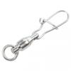 Stainless Steel Fishing Swivel Snap Connectors 3 Sizes 10 Pieces for Angling