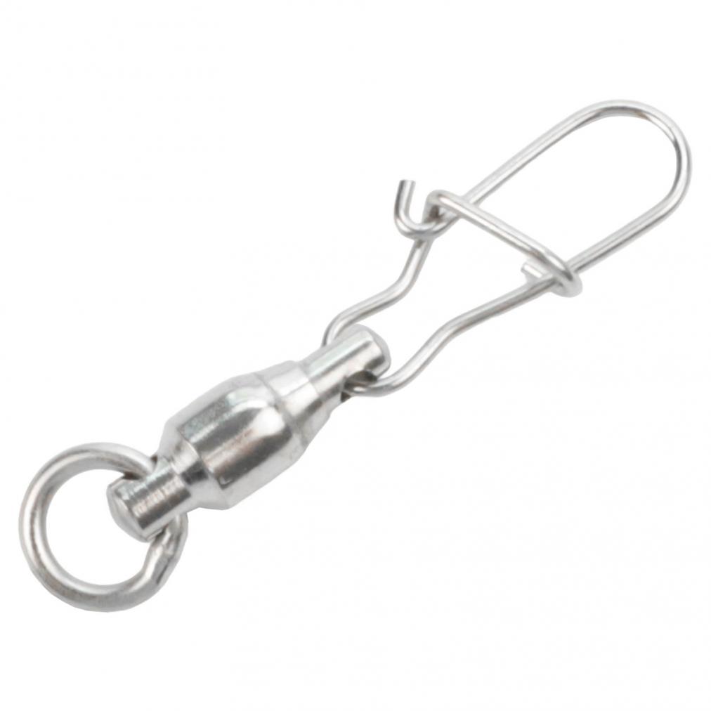 Stainless Steel Fishing Swivel Snap Connectors 3 Sizes 10 Pieces for Angling