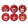 6pcs Snowman Santa Claus Coaster Wooden Coffee Cup Mat Christmas Drink Coaster  Christmas Party