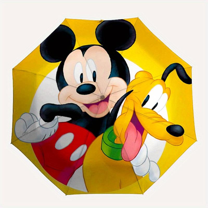 1pc Mickey Mouse, Pluto Automatic Umbrella 8-Bone Design Compact Gear for Outdoor Travel,Perfect Gift for Friends  Birthdays y250813002