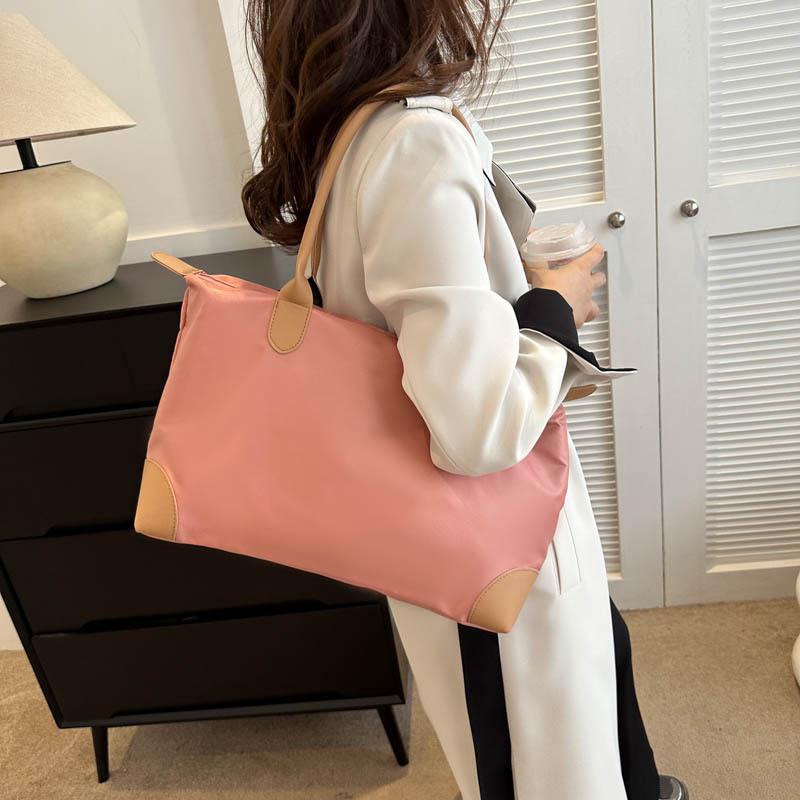 Bolso Tote Casual de Moda de Tela Oxford - Gran Capacidad, Bolso Versátil de Un Solo Hombro para Principios de Otoño