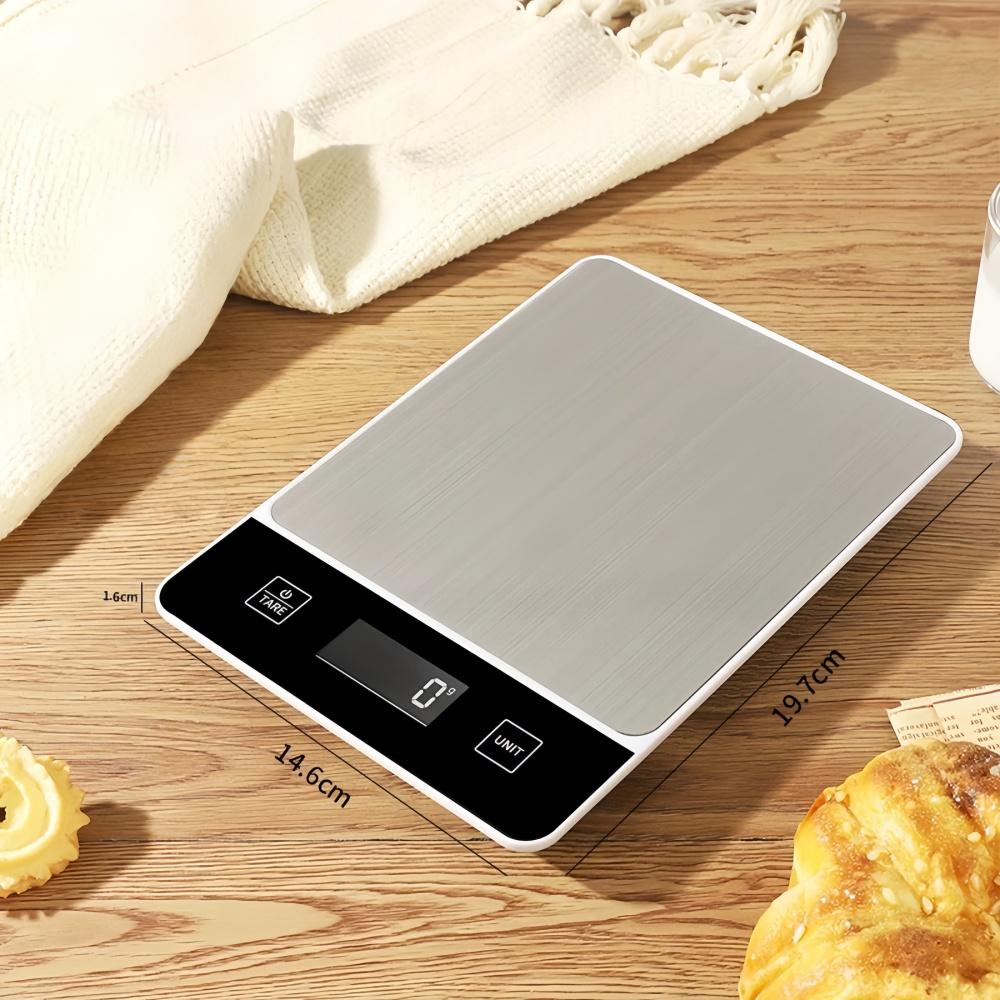 Electronic Kitchen Scale LED Display Accurate Weighing Waterproof Panel Food Scale Professional Quality Home Baking Tool 10Kg/1g