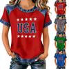 Top casual alla moda da donna con stampa di lettere