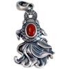925 Sterling Silver Red Agate Goldfish Koi Necklace Pendant for Men & Women – Retro Style, Year-After-Year Abundance