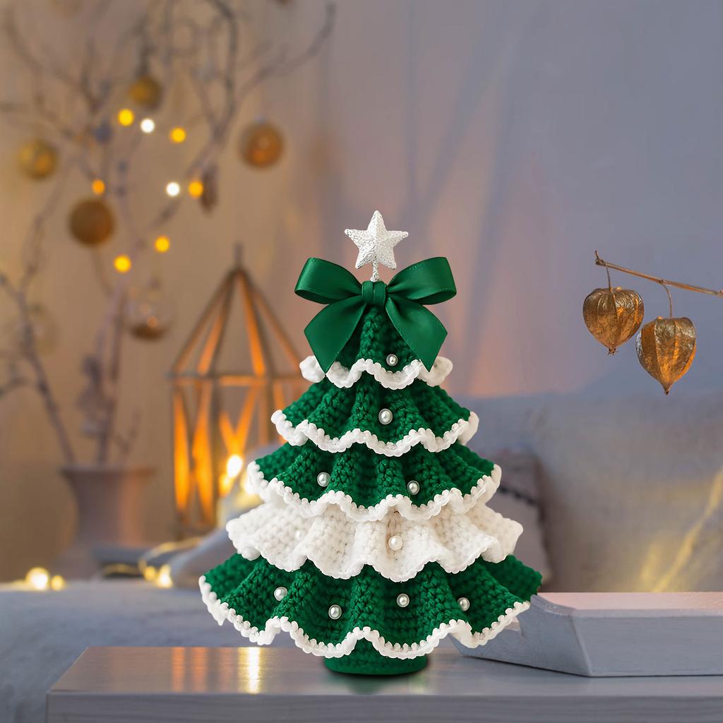 Handmade Crochet Christmas Tree – Knitted Holiday Decoration For Home, Tabletop, And Gift Giving