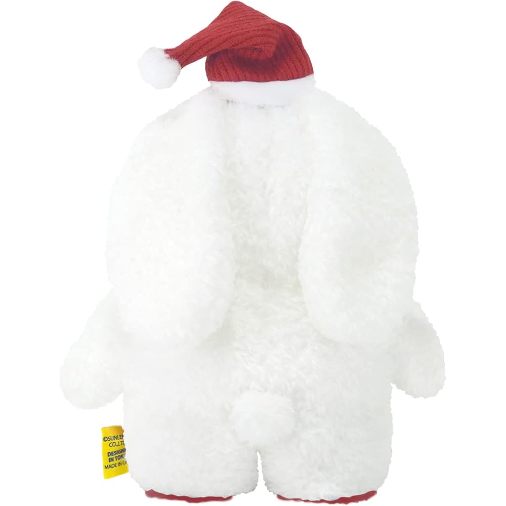 Sanlemon Fuwafuwa Tatton Santa Bunny Plush Toy White 12.5x7.5x16.1cm Animal Stuffed Toy