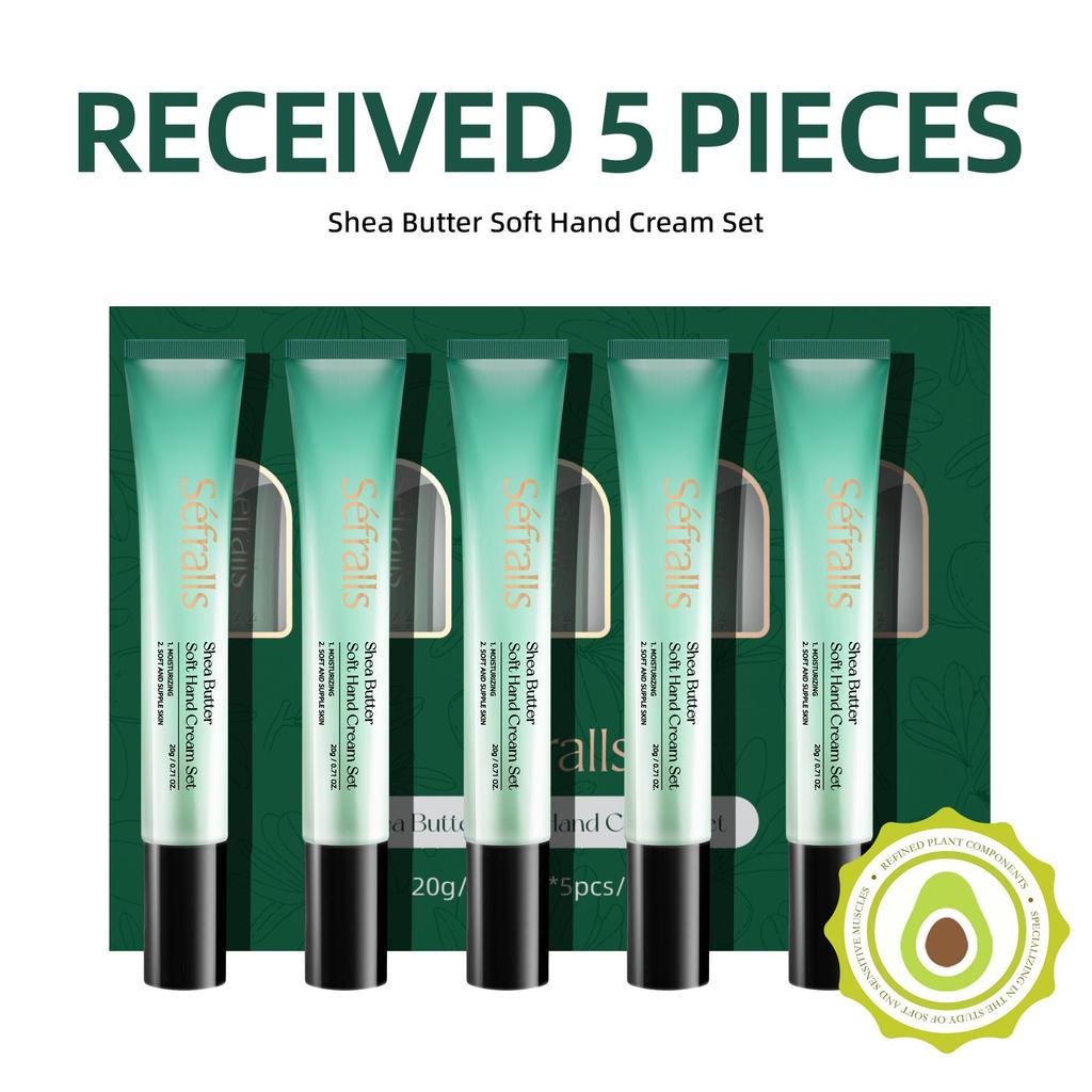 Sefralls Set di creme per le mani al burro di karité 20 g*5 pz/set, crema per la cura delle mani idratante, non irritante e confortevole, che previene la secchezza delle mani
