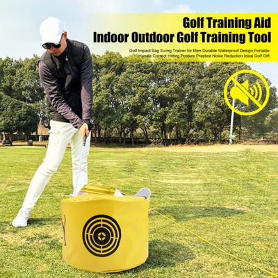 Golf Darbe Çantası Taşınabilir Güç Vuruş Çantası Darbe Pozisyonu Eğitmeni için Sessiz Su Geçirmez Golf Vuruş Eğitim Yardımı
