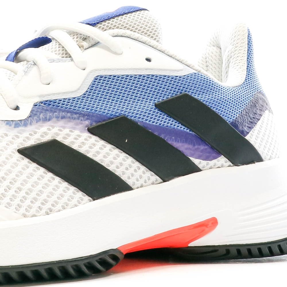 Adidas Court Jam Control Tennis LVJ99 Fusion Size cm Footwear, White/Core Black/Blue (HQ8468), 26.0