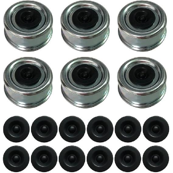 12Pcs Rubber Grease Plugs Hub Dust Cap, Trailer Hub Bearing Dust Caps, Trailer Axle Wheel Hub Cap For Trailer Dexter Lube RV Camper