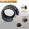 4-digit Password Lock, 35 Inch Long Coil Security Reset Strong Cable Lock, Suitable for Anti-theft of Various bicycles,Scooter