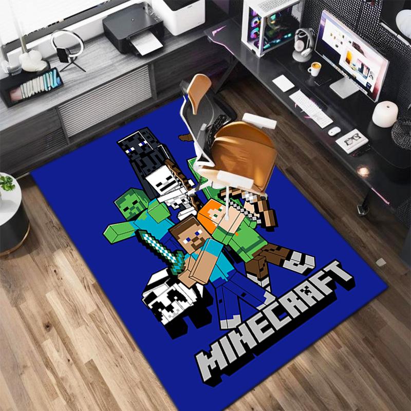 Classic Sandbox Xbox Game Minecraft Carpet Carpet Home Living Room Decoration Table and Chairs Anti Slip Door Mat Outdoor Picnic Mat Carpet A10