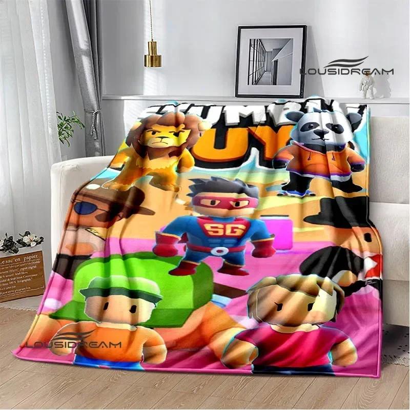 

3D game Cartoon Stumble-guys printed blankets Warm Flannel blanket Soft and comfortable blanket Home bed linings Birthday Gift 75x90cm