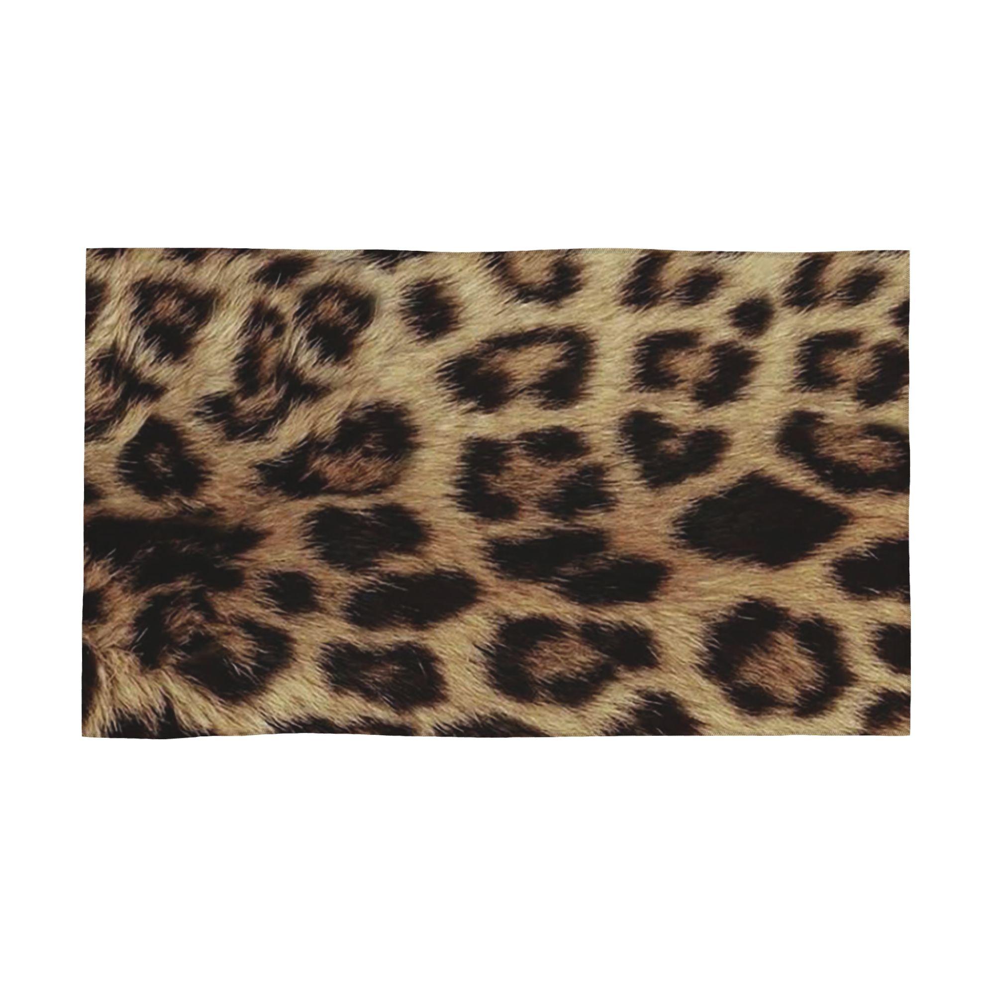 

Leopard Cheetah Fur Hide Animal Fur Pattern Soft Face Towel Quick Dry Pool Bath Cotton Towels Breathable W30*H60(CM)
