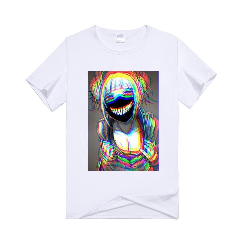 

Футболка с принтом Ahegao для мужчин Himiko Toga Мужская женская футболка Senpai Boku No Hero Academia XL белый