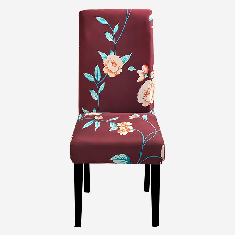 

Чехлы на стулья с принтом, эластичные чехлы на кухонные сиденья, эластичные чехлы на стулья из спандекса для столовой, свадебного отеля, банкета, моющиеся, 1 шт. Universal