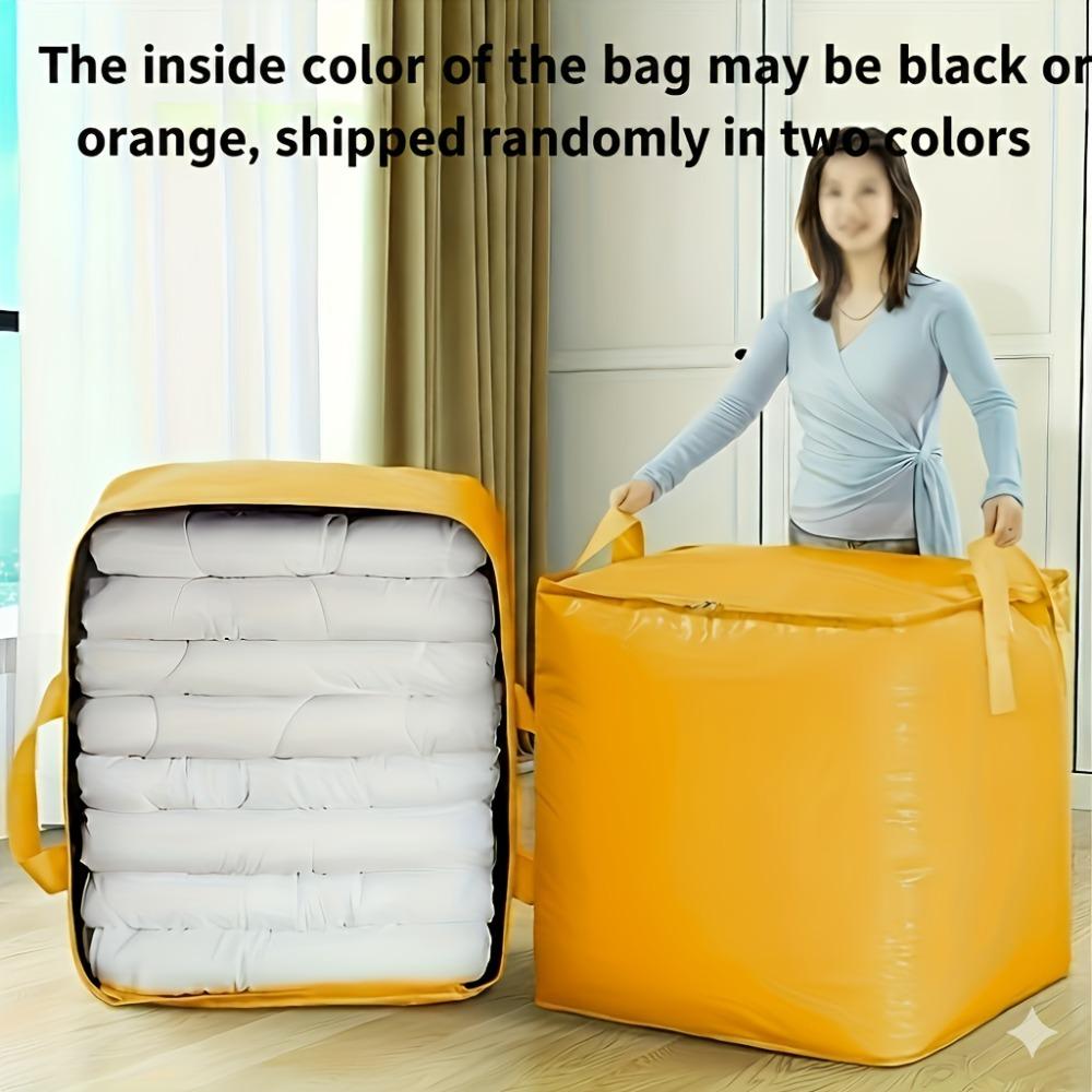 Saco Grande e Espesso para Armazenamento e Mudança com Alças Reforçadas, Bolsa Organizadora Portátil Dobrável à Prova d'Água para Dormitório, Escritório em Casa, Viagem