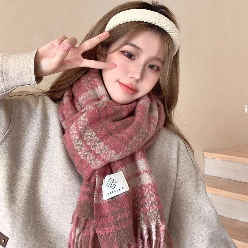 Soft Winter Scarf Thickened Neck Warmer Casual Shawl Wrap for Women