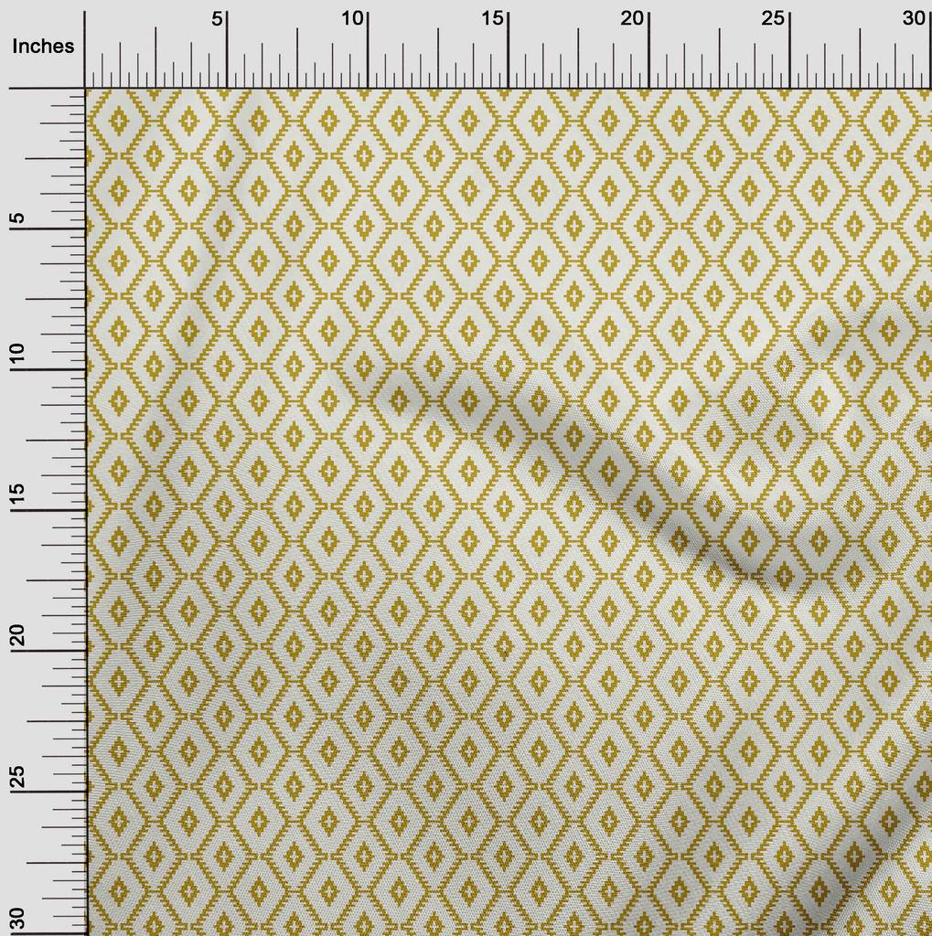 oneOone Cotton Flex Light Yellow Fabric Block Craft Projects Decor Fabric Printed By The Yard 40 Inch