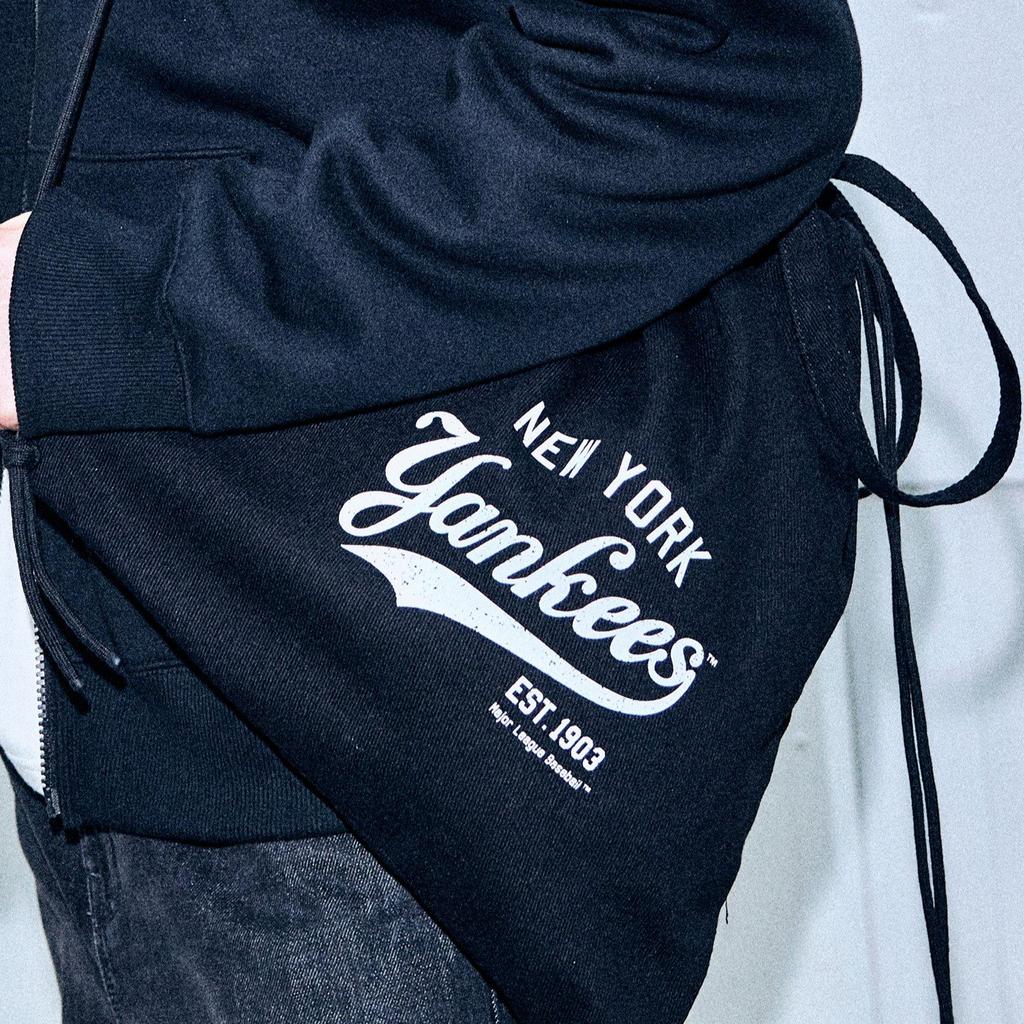 MLB Retro Print Fashion Cotton Backpack Regular Unisex Couple Unisex backpack Black 3ABKH015N-50BKS