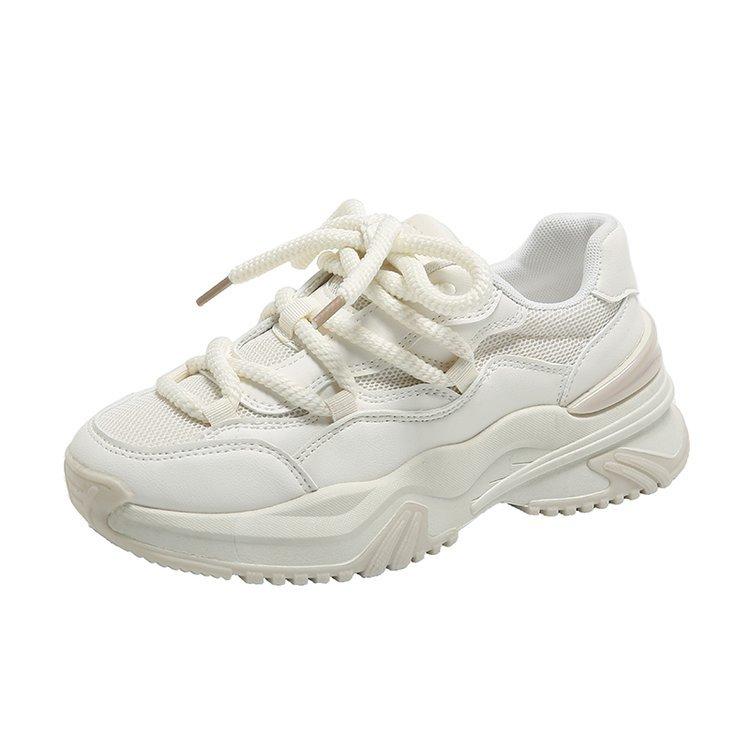 

Grey thick rope dad shoes women s autumn 2025 new ins thick sole heightening casual versatile breathable sneakers 35 белый