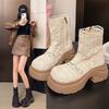 Thick-soled Martin Boots Women's 2025 New Summer Mesh Hollow Breathable Short Boots Small Fashionable Versatile Cool Boots Women