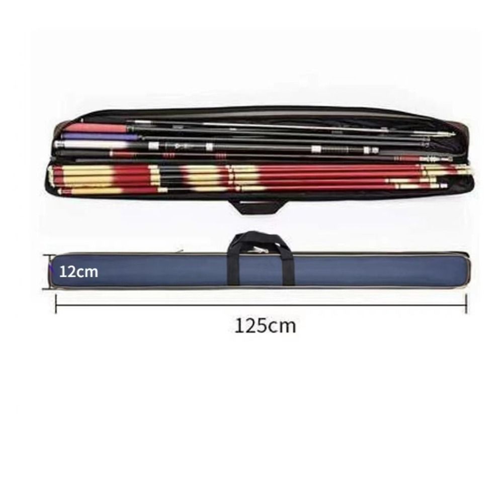 Hand Woven Handle Fishing Rod Case Storage Two Way Zipper Fishing Gear Bag Storage Umbrella