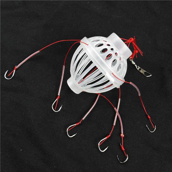 Fishing Tackle Sea Box Hook Monsters with Strong Carbon Steel Plastics Carp Spherical Explosion Hook