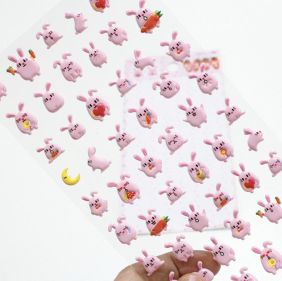 Petit Fancy Sevimli Hayvan Çıkartmaları (Her Biri 10 Adet) - 27 Seçenek (Üç Boyutlu/Kore/Dekorasyon/Kendin Yap Scrapbooking)