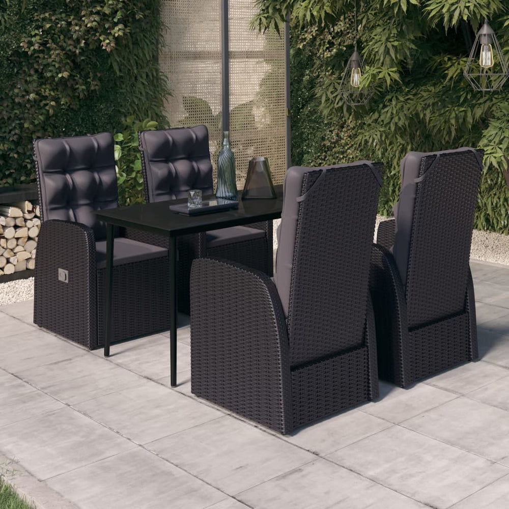 Ensemble à manger de jardin avec coussins 5 pcs