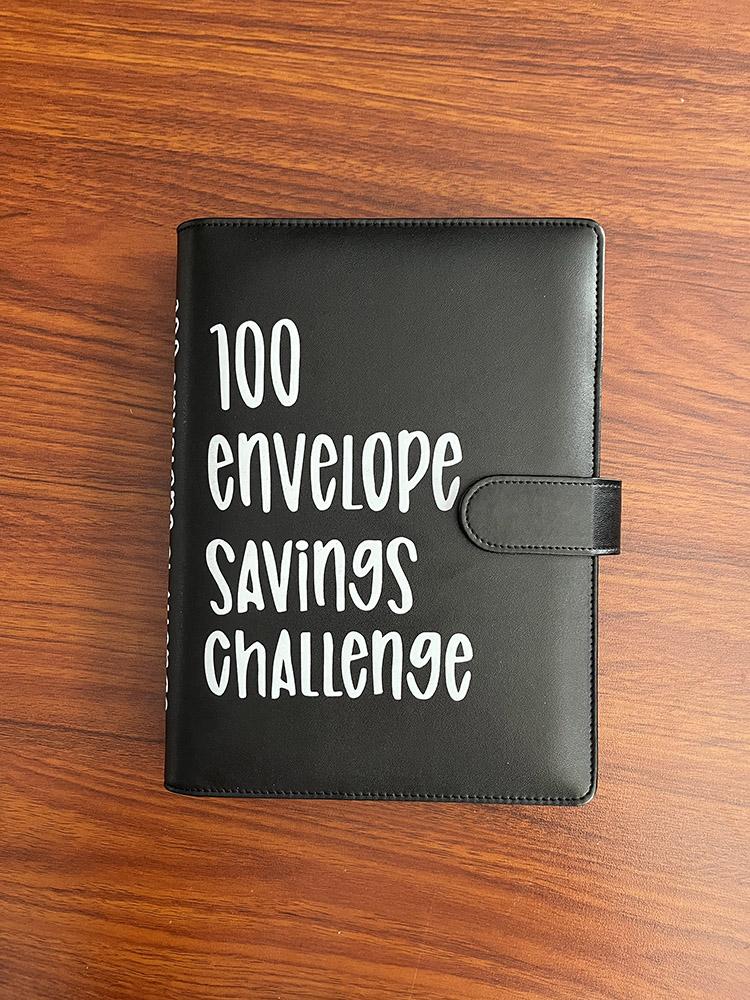 100 Envelope Savings Challenge A5 Budget Binder Challenges  Pu Leather Budget Binder Planner Notebook for Money Saving Bulk