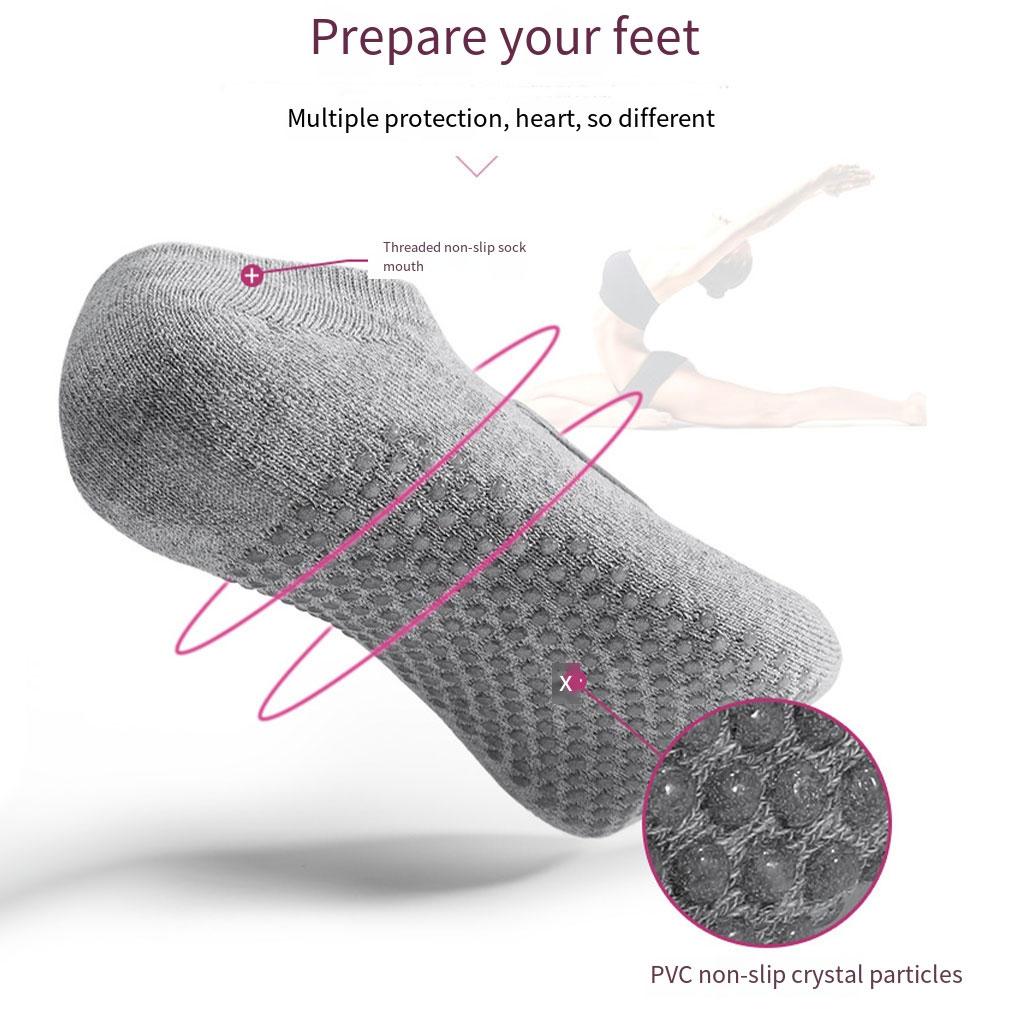 1 Pair Women ple Design Yoga Sock Girls Solid Color Nonslip Socks Fitness Cotton Summer Spring Hosiery Sports Gear