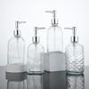 Transparent Glass Pump Bottle for Soap, Shampoo, & Shower Gel