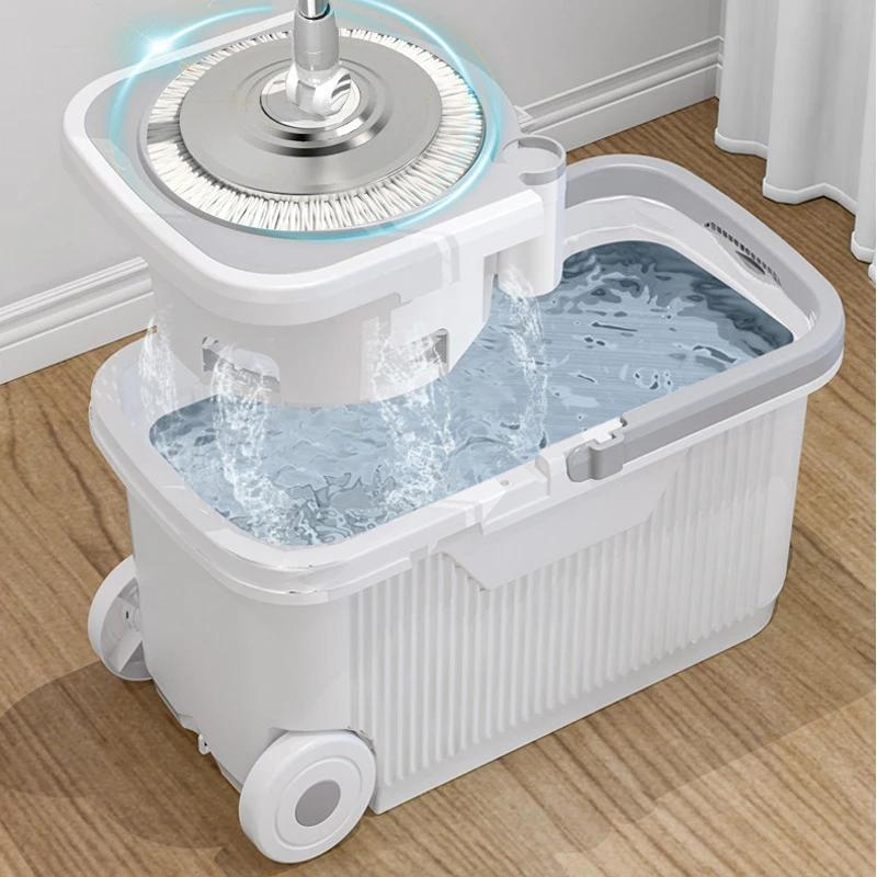 Universal Rotary Mop Rod Hand Free Automatic Dehydration Spin Mop for Lazy Mopping Household Cleaning Artifact