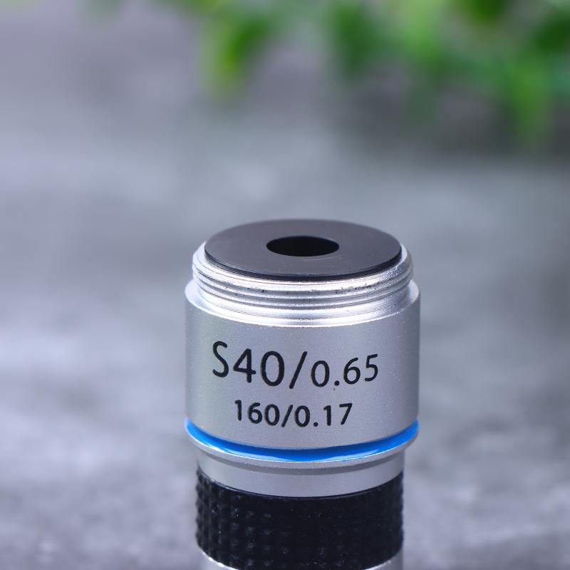 185 4X 40X 100X Biologisches Mikroskop Achromatisches Objektiv Mikroskopobjektivadapter Kompaktes Objektiv Langlebig